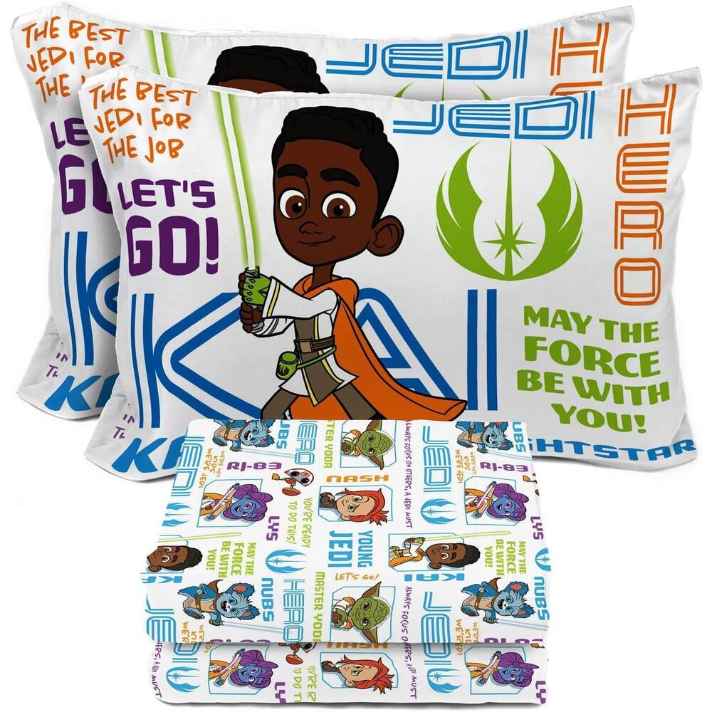 NEW Sunny Side Up Young Jedi 4 Piece Full Size Sheet Set Microfiber